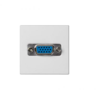 Simon Connect Płytka K45 złącza VGA (D-Sub 15) 45x45mm + wkład zaciski śrubowe czysta biel K100B/9 KONTAKT (K100B/9)